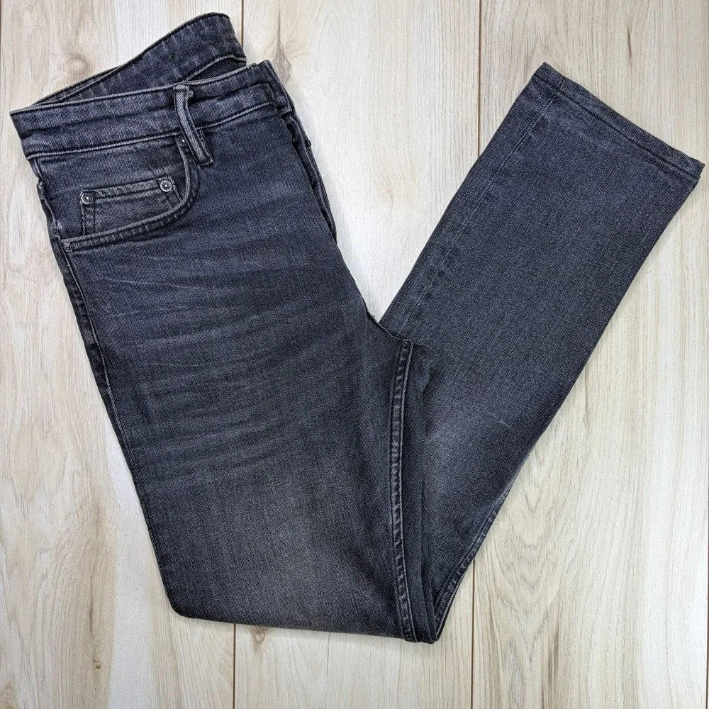 All Saints Jeans Mens 32x30 Faded Black Cigarette Skinny Stretch Denim Pants